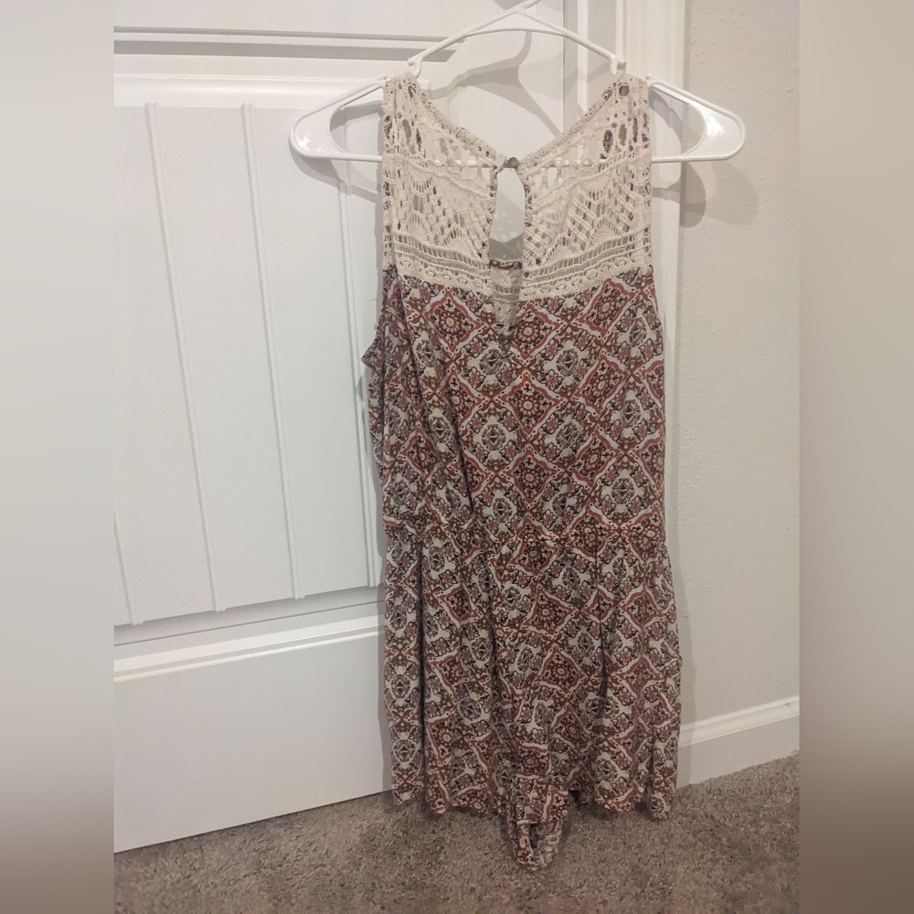 Floral and Lace Romper